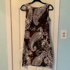 Connected Apparel Paisley Shift Dress.
